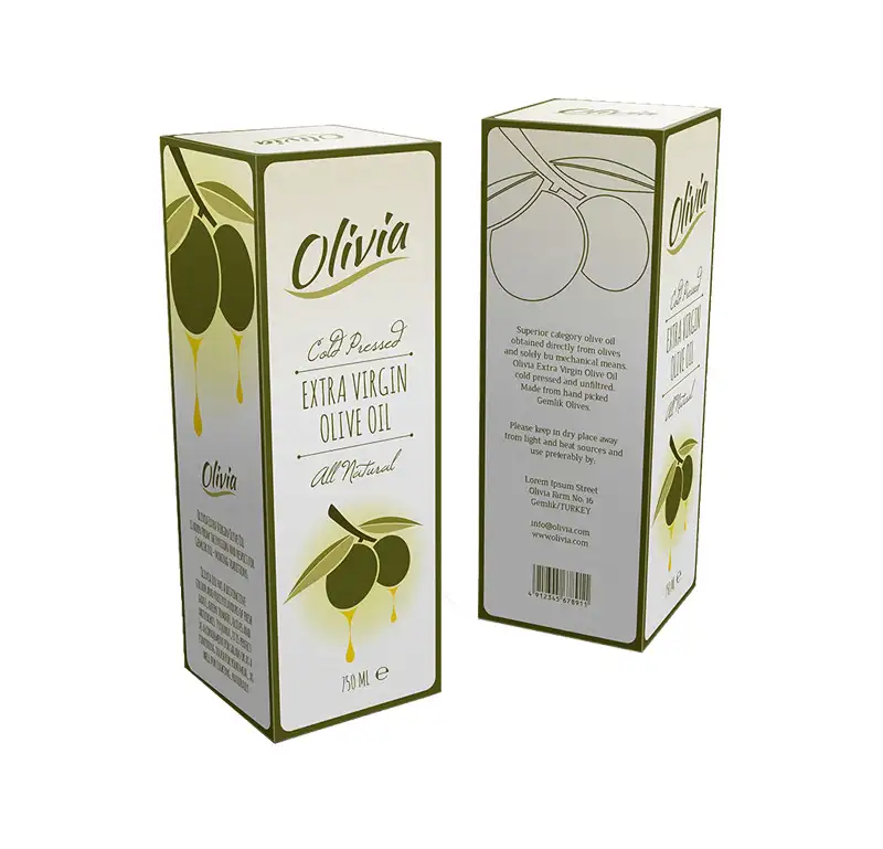 Custom Olive Oil Packaging Boxes