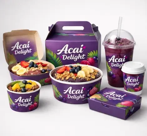 Frozen Acai ackaging Box Custom Printed