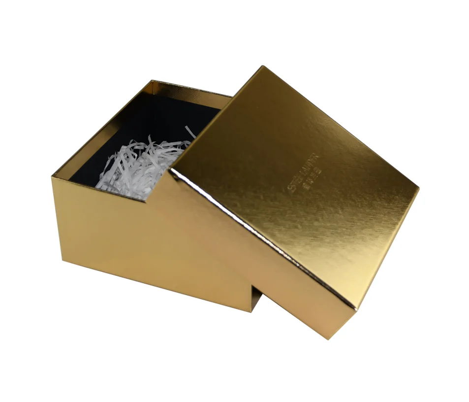 Personalised Metallic Gold Cake Boxes